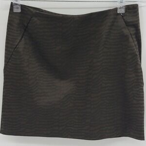 GAP‎ Womens Skirt Mini Brown Zebra Print Stretch Career Casual Size 0 New NWT